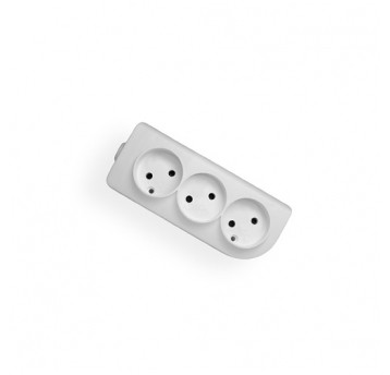 Socket 3s/without grounding white Elgotech