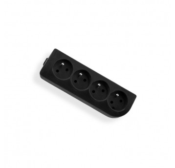 Socket 4s/with grounding black Elgotech