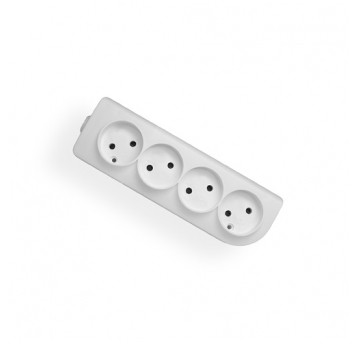Socket 4s/without grounding white Elgotech