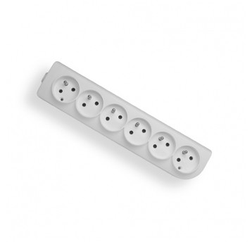 Socket 6s/with grounding white Elgotech