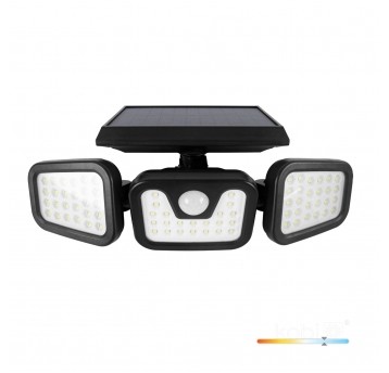 Solar floodlight with motion sensor LED GLOW 6000K IP44 LED2B