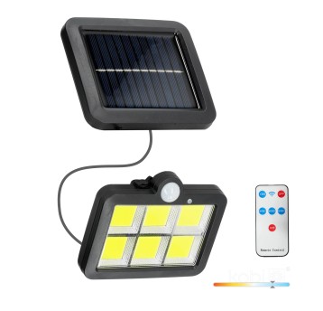 Solar floodlight with motion sensor LED PRISM 6000K LED2B