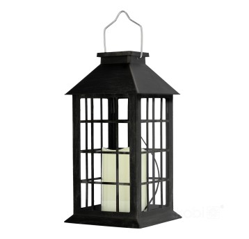 Solar garden lamp LED CANDELIO 2700K black LED2B