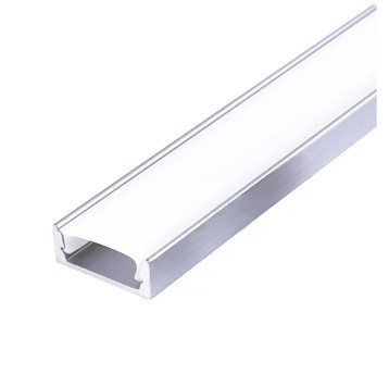 Surface profile P01 anodized silver + milky cover 2m Kobi