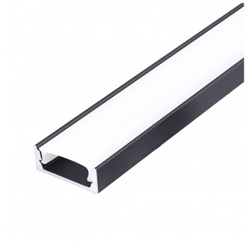 Surface profile P01 black + milky cover 1m Kobi