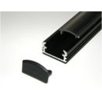 Surface profile P2 anodized 1m black