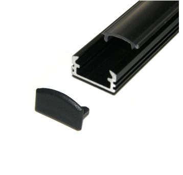 Surface profile P2 anodized 2m black