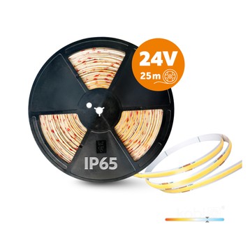 Taśma LED TRAMO 320 COB 25m 6500K 24V IP65 Kobi Premium