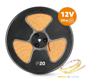 Taśma LED TRAMO 320 COB 50m 4000K 12V IP20 Kobi Premium