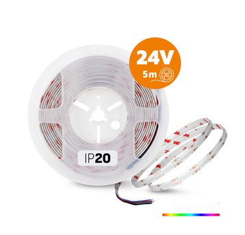 Taśma LED TRAMO 672 COB 5m RGB 24V IP20 Kobi Premium