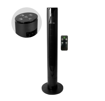 Tower fan LISSE 55W black Kobi