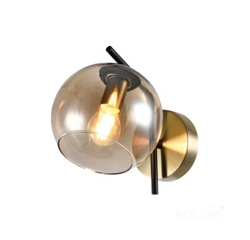 Wall lamp GLOBE ELEGANCE AMBER K 1xE14 Kobi Design