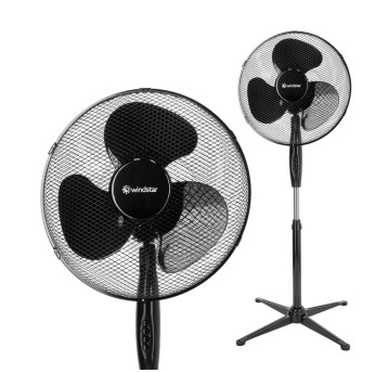 Wentylator podłogowy VIENTO 45W czarny Kobi Windstar