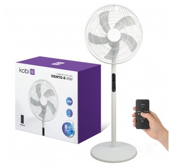 Wentylator podłogowy VIENTO-R 40W biały Kobi Windstar