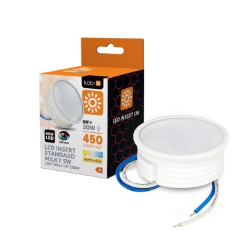 Wkład LED INSERT 5W 3000K mleczny Kobi