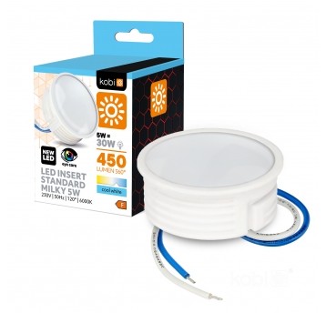 Wkład LED INSERT 5W 6000K mleczny Kobi