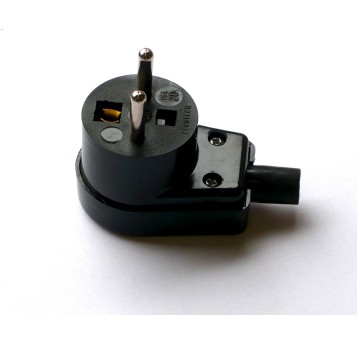 Wtyczka kątowa WT-20S-2 Zu czarna Elgotech