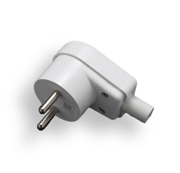 Wtyczka kątowa WT-2S Bu biała Elgotech