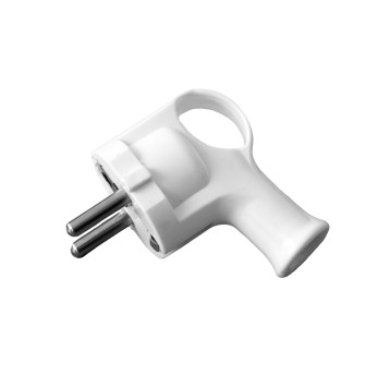 Wtyczka kątowa WT-40 Zu UNISCHUKO biała z uchwytem Elgotech