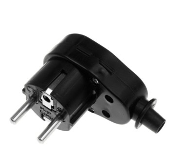 Wtyczka obrotowa z uziemieniem WT-07-2 360°/45° 16A/250V czarna