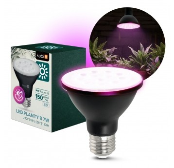 Żarówka do roślin LED PLANTY B 7W E27 1200K czarna Kobi Design