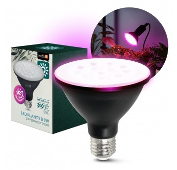 Żarówka do roślin LED PLANTY B 9W E27 1200K czarna Kobi Design