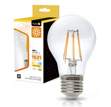 Żarówka filamentowa LED FGS 12W E27 3000K Kobi