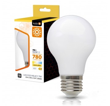 Żarówka filamentowa LED FGS 7W E27 3000K mleczna Kobi