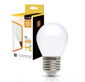 Żarówka filamentowa LED FMB 4W E27 3000K mleczna Kobi