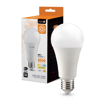 Żarówka LED GS 18W E27 3000K Kobi