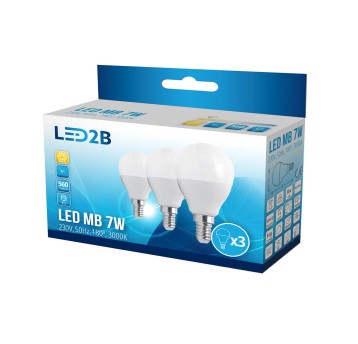 Żarówka LED MB 7W E14 3000K 3-pak LED2B
