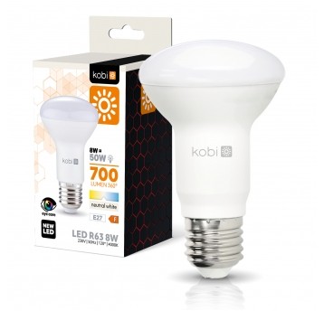 Żarówka LED R63 8W E27 4000K Kobi