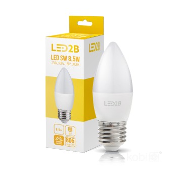 Żarówka LED SW 8,5W E27 3000K LED2B