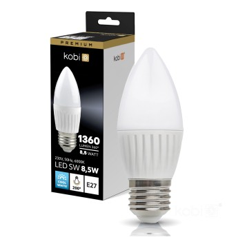 Żarówka LED SW 8,5W E27 6000K Kobi Premium