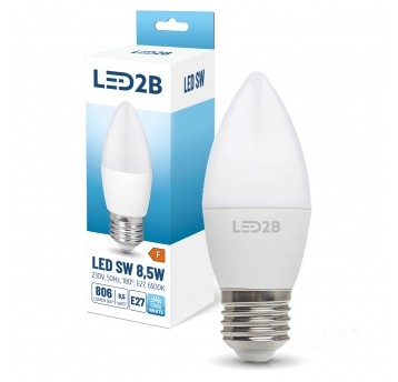 Żarówka LED SW 8,5W E27 6500K LED2B